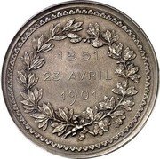 Luxembourg 5 Francs (Adolphe Essai - 50th Birthday) 1851 23 AVRIL 1901 coin reverse Luxembourg 5 Francs (Adolphe Essai - 50th Birthday) 1851 23 AVRIL 1901 coin reverse