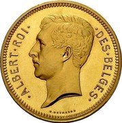 Belgium 5 Francs (Albert I -Pattern) ALBERT ROI DES BELGES G DEVREESE coin obverse Belgium 5 Francs (Albert I -Pattern) ALBERT ROI DES BELGES G DEVREESE coin obverse