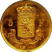 Belgium 5 Francs (Pattern) KM# PnA40 L'UNION FAIT LA FORCE 5 F 18 coin reverse Belgium 5 Francs (Pattern) KM# PnA40 L'UNION FAIT LA FORCE 5 F 18 coin reverse