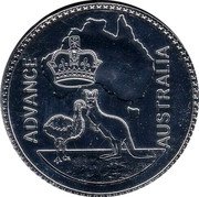 Australia 5 Shillings (1 Crown) (Piedfort) ADVANCE AUSTRALIA coin reverse Australia 5 Shillings (1 Crown) (Piedfort) ADVANCE AUSTRALIA coin reverse