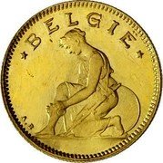Belgium 50 Centimes Albert I Dutch text - Pattern 1930  BELGIË A B coin obverse Belgium 50 Centimes Albert I Dutch text - Pattern 1930  BELGIË A B coin obverse