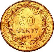 Belgium 50 Centimes (Albert I - Pattern) 50 CENTN 1911 EENDRACHT MAAKT MACHT coin reverse Belgium 50 Centimes (Albert I - Pattern) 50 CENTN 1911 EENDRACHT MAAKT MACHT coin reverse