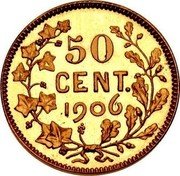 Belgium 50 Centimes (Leopold II Dutch text Pattern) 50 CENT 1906 coin reverse Belgium 50 Centimes (Leopold II Dutch text Pattern) 50 CENT 1906 coin reverse
