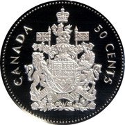 Canada 50 Cents 50th Anniversary - Accession of Queen Elizabeth II 2002 Proof 50 CENTS CANADA coin reverse Canada 50 Cents 50th Anniversary - Accession of Queen Elizabeth II 2002 Proof 50 CENTS CANADA coin reverse