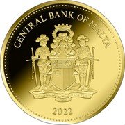Malta 50 Euro Caravaggio - Decapitation of John the Baptist 2022 CENTRAL BANK OF MALTA 2022 coin obverse Malta 50 Euro Caravaggio - Decapitation of John the Baptist 2022 CENTRAL BANK OF MALTA 2022 coin obverse