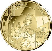 Belgium 50 Euro (Jan van Eyck) BELGIQUE BELGIE BELGIEN 50 EURO 2020 LL coin obverse Belgium 50 Euro (Jan van Eyck) BELGIQUE BELGIE BELGIEN 50 EURO 2020 LL coin obverse