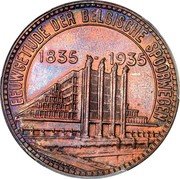 Belgium 50 Francs Leopold III Brussels World's Fair 1935  EEUWGETIJDE DER BELGISCHE SPOORWEGEN 1835 - 1935 coin reverse Belgium 50 Francs Leopold III Brussels World's Fair 1935  EEUWGETIJDE DER BELGISCHE SPOORWEGEN 1835 - 1935 coin reverse
