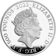 UK 500 Pounds (Celebration of Womanhood) 500 POUNDS 2022 ELIZABETH II D REG F D coin obverse UK 500 Pounds (Celebration of Womanhood) 500 POUNDS 2022 ELIZABETH II D REG F D coin obverse