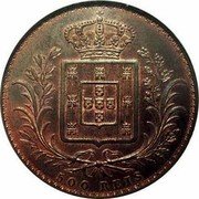Portugal 500 Reis Luis I Pattern 1879  Proof KM# Pn161 500 REIS coin reverse