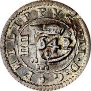 Spain 6 Maravedis (Philip IV) PHILIPPVS III D G 1642 coin reverse