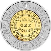 Australia 75 Dollars Adelaide Pound 2020 P ADELAIDE POUND 2020 GOVERNMENT ASSAY OFFICE 1852 ADELAIDE coin obverse Australia 75 Dollars Adelaide Pound 2020 P ADELAIDE POUND 2020 GOVERNMENT ASSAY OFFICE 1852 ADELAIDE coin obverse