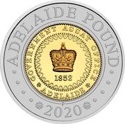 Australia 75 Dollars Adelaide Pound 2020 P ELIZABETH II AUSTRALIA 75 DOLLARS WEIGHT, 5 DWT: 15 GRS: VALUE ONE POUND 22 CARATS coin reverse Australia 75 Dollars Adelaide Pound 2020 P ELIZABETH II AUSTRALIA 75 DOLLARS WEIGHT, 5 DWT: 15 GRS: VALUE ONE POUND 22 CARATS coin reverse