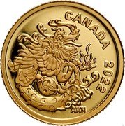 Canada 8 Dollars 8 Dollars Earth Dragon 2022 AKN CANADA 2022 coin reverse