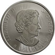 Canada 8 Dollars (Elizabeth II Bison) ELIZABETH II D G REGINA 8 DOLLARS coin obverse Canada 8 Dollars (Elizabeth II Bison) ELIZABETH II D G REGINA 8 DOLLARS coin obverse