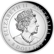 Australia 8 Dollars Kookaburra Proof 2022 ∙ EKIZABETH II AUSTRALIA ∙ 8 DOLLARS coin obverse
