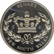 Australia Crown (Edward VIII - Sydney) SYDNEY 5 S NEW SOUTH WALES coin reverse Australia Crown (Edward VIII - Sydney) SYDNEY 5 S NEW SOUTH WALES coin reverse