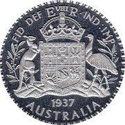 Australia Florin (Edward VIII) FID DEF E VIII R IND IMP 1937 AUSTRALIA coin reverse Australia Florin (Edward VIII) FID DEF E VIII R IND IMP 1937 AUSTRALIA coin reverse