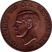 Australia Florin (Edward VIII - Piedfort pattern) EDWARDVS VIII D G BR OMN REX coin obverse Australia Florin (Edward VIII - Piedfort pattern) EDWARDVS VIII D G BR OMN REX coin obverse