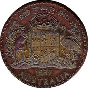 Australia Florin (Edward VIII - Piedfort pattern) FID DEF E VIII R IND IMP 1937 AUSTRALIA coin reverse Australia Florin (Edward VIII - Piedfort pattern) FID DEF E VIII R IND IMP 1937 AUSTRALIA coin reverse