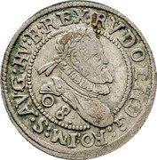 Austria Kreuzer (16)08 KM# 61 Standart Coinage RVDOLPH II D G RO IM S A G H B REX 08 coin obverse Austria Kreuzer (16)08 KM# 61 Standart Coinage RVDOLPH II D G RO IM S A G H B REX 08 coin obverse