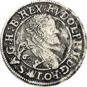 Austria Kreuzer 1609 KM# 52 Standart Coinage RVDOLPH II D G RO IM S A G H B REX 1605 coin obverse Austria Kreuzer 1609 KM# 52 Standart Coinage RVDOLPH II D G RO IM S A G H B REX 1605 coin obverse