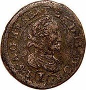 Austria Kreuzer (Ferdinand II Graz) KM# 481 FERD II D G R (1) I S A G H B REX coin obverse Austria Kreuzer (Ferdinand II Graz) KM# 481 FERD II D G R (1) I S A G H B REX coin obverse