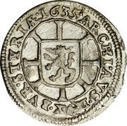 Austria Kreuzer Ferdinand II Graz 1635 KM# 805 ARCH . AVS . DVX . BVR . STYRIA 1634 coin reverse Austria Kreuzer Ferdinand II Graz 1635 KM# 805 ARCH . AVS . DVX . BVR . STYRIA 1634 coin reverse