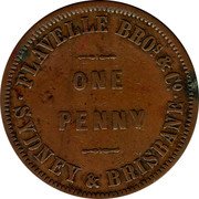Australia One Penny (Flavelle) FLAVELLE BROS & CO ONE PENNY SYDNEY & BRISBANE coin obverse Australia One Penny (Flavelle) FLAVELLE BROS & CO ONE PENNY SYDNEY & BRISBANE coin obverse