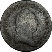 Austria 1/2 Kreuzer Joseph II 1781 B KM# 2053 IOS·II·D·G·R·I·S·A·GE·HV·BO·REX·A·A· coin obverse Austria 1/2 Kreuzer Joseph II 1781 B KM# 2053 IOS·II·D·G·R·I·S·A·GE·HV·BO·REX·A·A· coin obverse