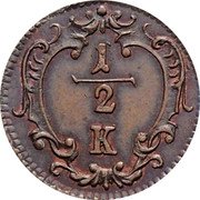 Austria 1/2 Kreuzer Franz I ND KM# 2006 1/2 K coin reverse Austria 1/2 Kreuzer Franz I ND KM# 2006 1/2 K coin reverse