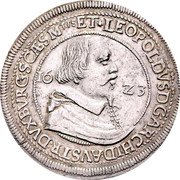 Austria 1/2 Thaler Leopold Wilhelm Archduke 1623 KM# 447 LEOPOLDVS D G ARCHID AVSTR DVX BVRG SCÆSM ET TIS coin obverse