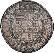 Austria 1/2 Thaler Ferdinand III 1638 KM# 854 ARCHI AVST DVX BVRG STYRIAE EC coin reverse Austria 1/2 Thaler Ferdinand III 1638 KM# 854 ARCHI AVST DVX BVRG STYRIAE EC coin reverse