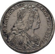 Austria 1/2 Thaler Karl VI Hall 1733 KM# 1616.2 CAROL VI D G R I S A GE HI HU BO REX coin obverse Austria 1/2 Thaler Karl VI Hall 1733 KM# 1616.2 CAROL VI D G R I S A GE HI HU BO REX coin obverse