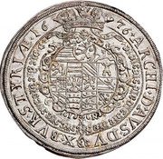 Austria 1/2 Thaler (Leopold I Graz) KM# 1258 ARCHI D AVS DV X BVR STYRIÆ coin reverse Austria 1/2 Thaler (Leopold I Graz) KM# 1258 ARCHI D AVS DV X BVR STYRIÆ coin reverse
