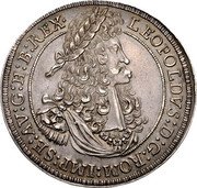 Austria 1/2 Thaler Leopold I Hall ND KM# 1149 LEOPOLDUS D G ROM IMP SE AV G H B REX coin obverse Austria 1/2 Thaler Leopold I Hall ND KM# 1149 LEOPOLDUS D G ROM IMP SE AV G H B REX coin obverse