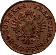 Austria 1/4 Kreuzer Franz II 1800 A KM# 2105 FRANC·II·D·G·R·I·S·A·GE·HV·BO·REX·A·A· coin obverse Austria 1/4 Kreuzer Franz II 1800 A KM# 2105 FRANC·II·D·G·R·I·S·A·GE·HV·BO·REX·A·A· coin obverse