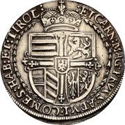 Austria 1/4 Thaler Maximilian III Archduke 1613 KM# 162 ET CARN MAG PRVSS ADMI COMES HAB ET TIROL coin reverse