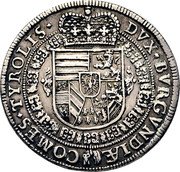 Austria 1/4 Thaler Ferdinand Karl Hall 1654 KM# 982 DVX BVRGVNDIÆ COMES TYROLIS coin reverse Austria 1/4 Thaler Ferdinand Karl Hall 1654 KM# 982 DVX BVRGVNDIÆ COMES TYROLIS coin reverse