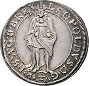 Austria 1/4 Thaler Leopold I Vienna 1671 KM# 1271 LEOPOLDVS D G (1/4) R I S A G H B REX coin obverse Austria 1/4 Thaler Leopold I Vienna 1671 KM# 1271 LEOPOLDVS D G (1/4) R I S A G H B REX coin obverse
