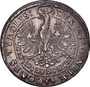 Austria 1/4 Thaler Leopold V 1632 KM# 590 DVX BVRGVNDIÆ COMES TIROLIS coin reverse Austria 1/4 Thaler Leopold V 1632 KM# 590 DVX BVRGVNDIÆ COMES TIROLIS coin reverse