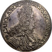 Austria 1/4 Thaler Charles VI ND KM# 1577.1 CAROL VI D G ROM IMP S A G H H B REX coin obverse Austria 1/4 Thaler Charles VI ND KM# 1577.1 CAROL VI D G ROM IMP S A G H H B REX coin obverse