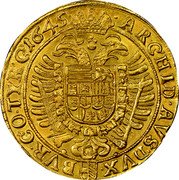 Austria 10 Ducat Ferdinand III Vienna 1645 (b) KM# 926 ARCHID AVS DVX BVR CO TR C1645 coin reverse Austria 10 Ducat Ferdinand III Vienna 1645 (b) KM# 926 ARCHID AVS DVX BVR CO TR C1645 coin reverse