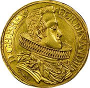 Austria 10 Ducat (Ferdinand III) KM# 730 FERDINAND III D G H B REX coin obverse Austria 10 Ducat (Ferdinand III) KM# 730 FERDINAND III D G H B REX coin obverse