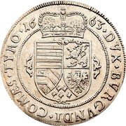 Austria 10 Kreuzer Sigismund Franz Hall 1663 KM# 1210 16 63 DVX BVRGVNDI COMES TYRO coin reverse Austria 10 Kreuzer Sigismund Franz Hall 1663 KM# 1210 16 63 DVX BVRGVNDI COMES TYRO coin reverse