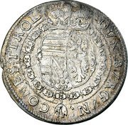 Austria 10 Kreuzer Archduke Leopold Wilhelm 1628 KM# 589.1 DVX BVRGVN COMES TIROL coin reverse Austria 10 Kreuzer Archduke Leopold Wilhelm 1628 KM# 589.1 DVX BVRGVN COMES TIROL coin reverse