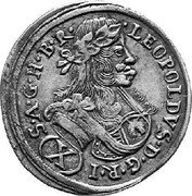 Austria 10 Kreuzer Leopold I Graz 1682 KM# 1318 LEOPOLDVS D G R I S A G H B R X coin obverse Austria 10 Kreuzer Leopold I Graz 1682 KM# 1318 LEOPOLDVS D G R I S A G H B R X coin obverse