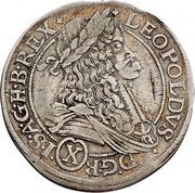 Austria 10 Kreuzer Leopold I Vienna 1682 KM# 1320 LEOPOLDVS D G R (X) I S A G H B REX coin obverse Austria 10 Kreuzer Leopold I Vienna 1682 KM# 1320 LEOPOLDVS D G R (X) I S A G H B REX coin obverse