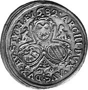 Austria 10 Kreuzer Leopold I Graz 1682 KM# 1318 ARCHI DVX AVS DVX BV STYRIÆ 1682 coin reverse Austria 10 Kreuzer Leopold I Graz 1682 KM# 1318 ARCHI DVX AVS DVX BV STYRIÆ 1682 coin reverse