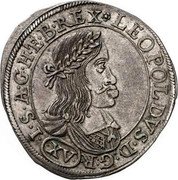 Austria 15 Kreuzer Leopold I Graz 1661/0 KM# 1186 LEOPOLDVS.D.G.R. (XV) I.S.A.G.H.B.REX. coin obverse Austria 15 Kreuzer Leopold I Graz 1661/0 KM# 1186 LEOPOLDVS.D.G.R. (XV) I.S.A.G.H.B.REX. coin obverse