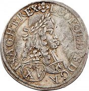 Austria 15 Kreuzer Leopold I St Veit 1680 I-R KM# 1302 LEOPOLDVS D G R I S A (XV) G H ET B REX coin obverse Austria 15 Kreuzer Leopold I St Veit 1680 I-R KM# 1302 LEOPOLDVS D G R I S A (XV) G H ET B REX coin obverse